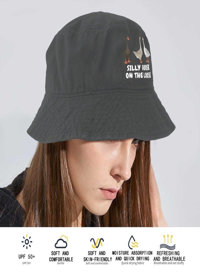 Sefgaen Funny Goose Bucket Hat - Silly Goose On The Loose - Packable Sun Hat - Cute Washable Black - Image 5